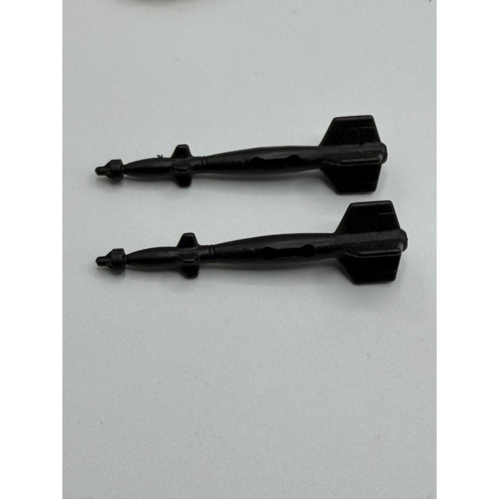 GI Joe Firebat Jet Missile Bomb Pair Vintage 1988 Cobra Vehicle Weapon Part Set